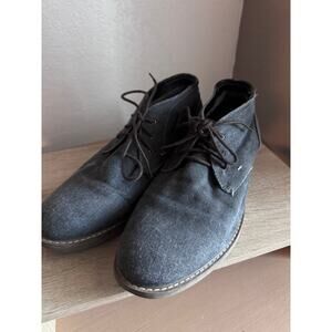 Men's IZOD Gray Canvas Lace-Up Chukka Boots Size 11M